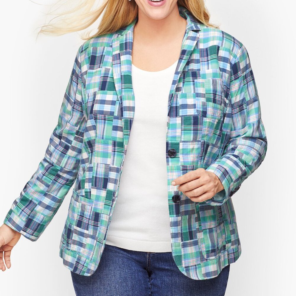Talbots NWT Patchwork Madras plaid classic checke… - image 1